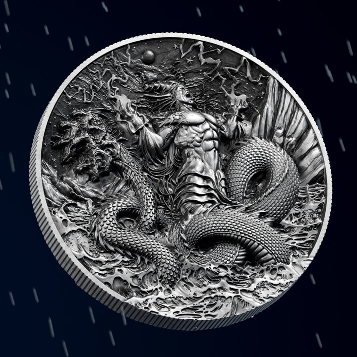close up image of the gonggong silver coin