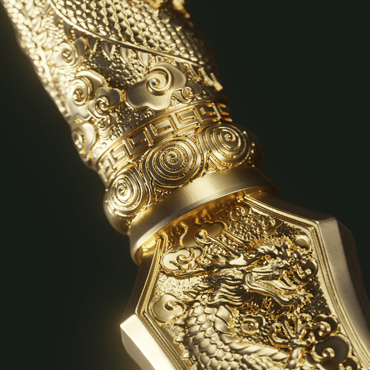 image of the guan yu's green dragon crescent blade 2 oz silver coin