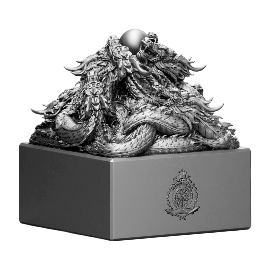 image of the heirloom seal of the realm 5 oz pure silver coin