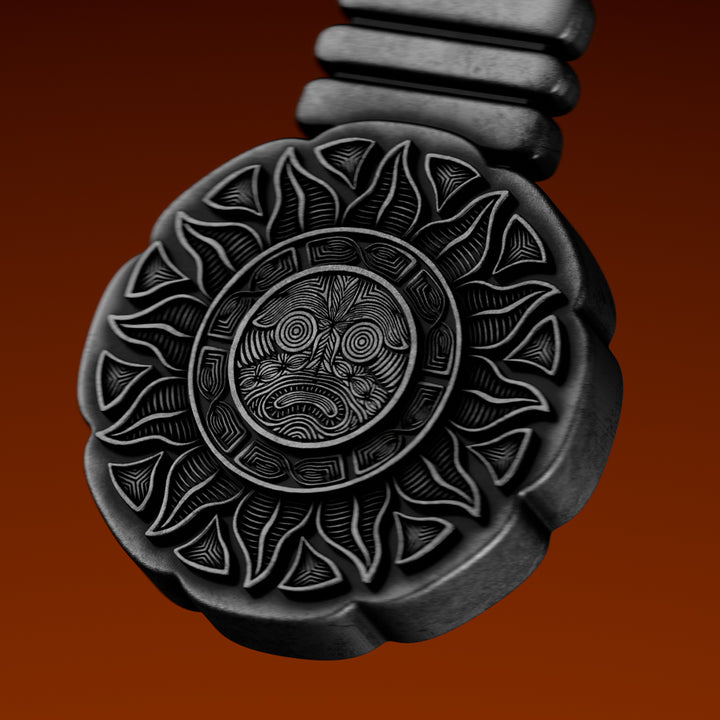 image of the Huitzilopochtli's Macuahuitl 2 oz Pure Silver Coin details
