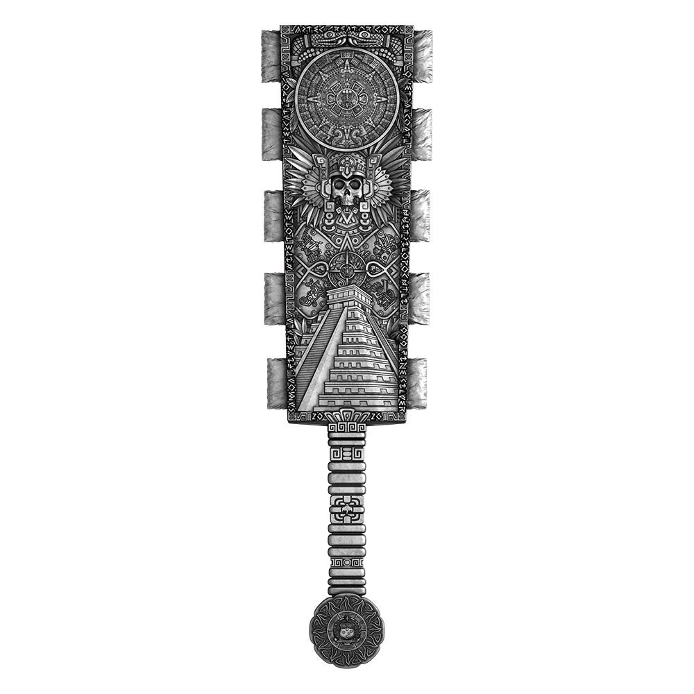 image of the Huitzilopochtli's Macuahuitl 2 oz Pure Silver Coin