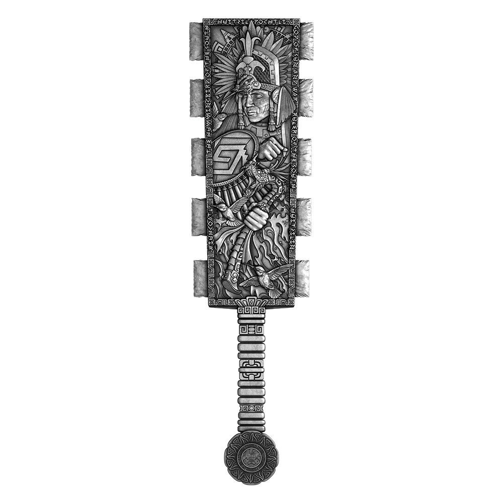 image of the Huitzilopochtli's Macuahuitl 2 oz Pure Silver Coin