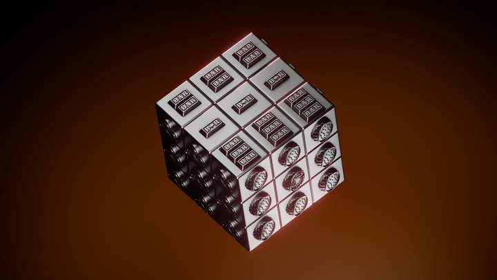 image of the Jackpot Cube 580 g Fully Functional Silver Coin