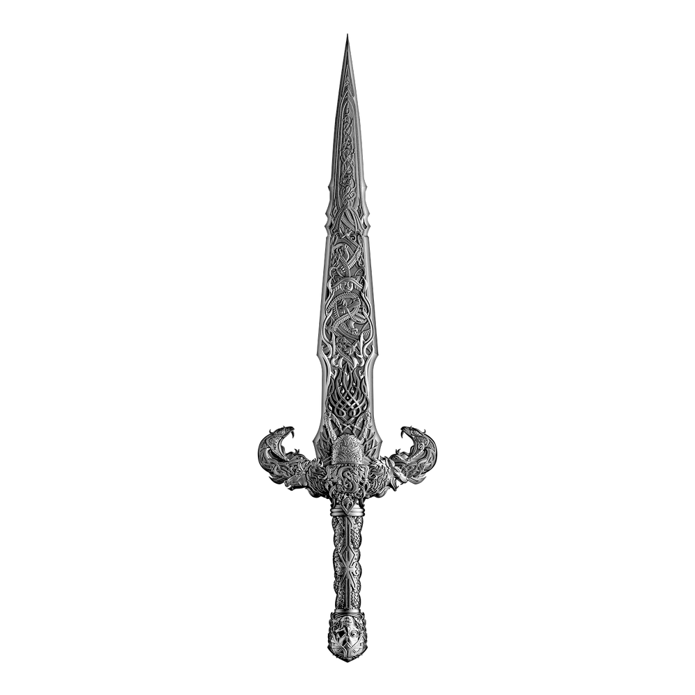 image of the laevateinn loki's sword 1 oz pure silver collectible