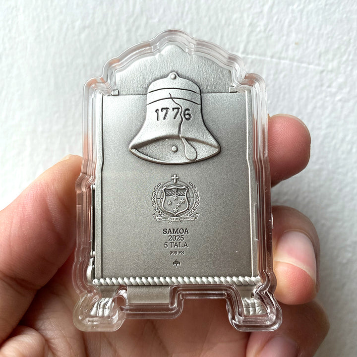 image of the liberty bell slot machine 2 oz silver coin