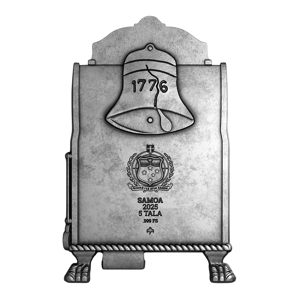 image of the liberty bell silver coin obverse