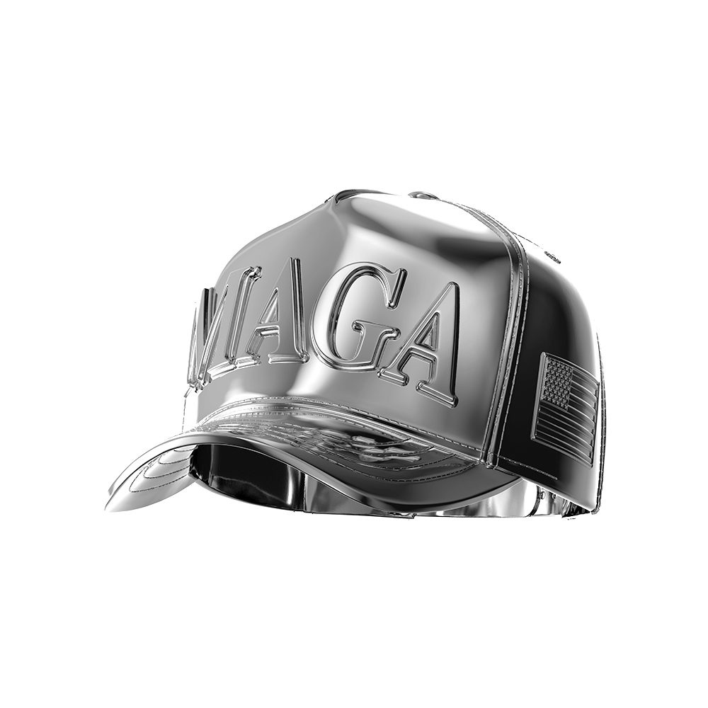 image of the maga hat 2 oz pure silver sculpture