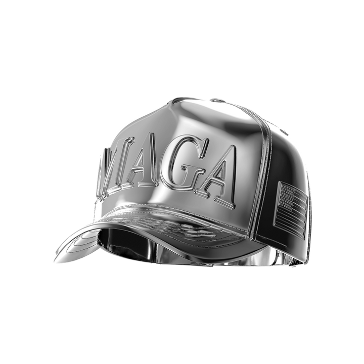 image of the maga hat 2 oz pure silver sculpture