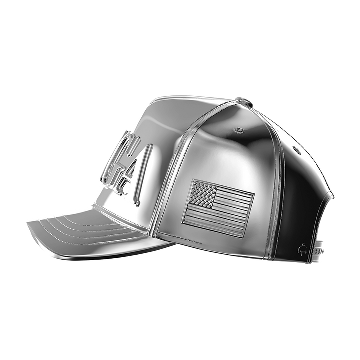 image of the maga hat 2 oz pure silver sculpture