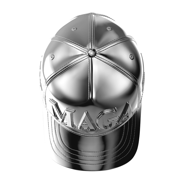 image of the maga hat 2 oz pure silver sculpture