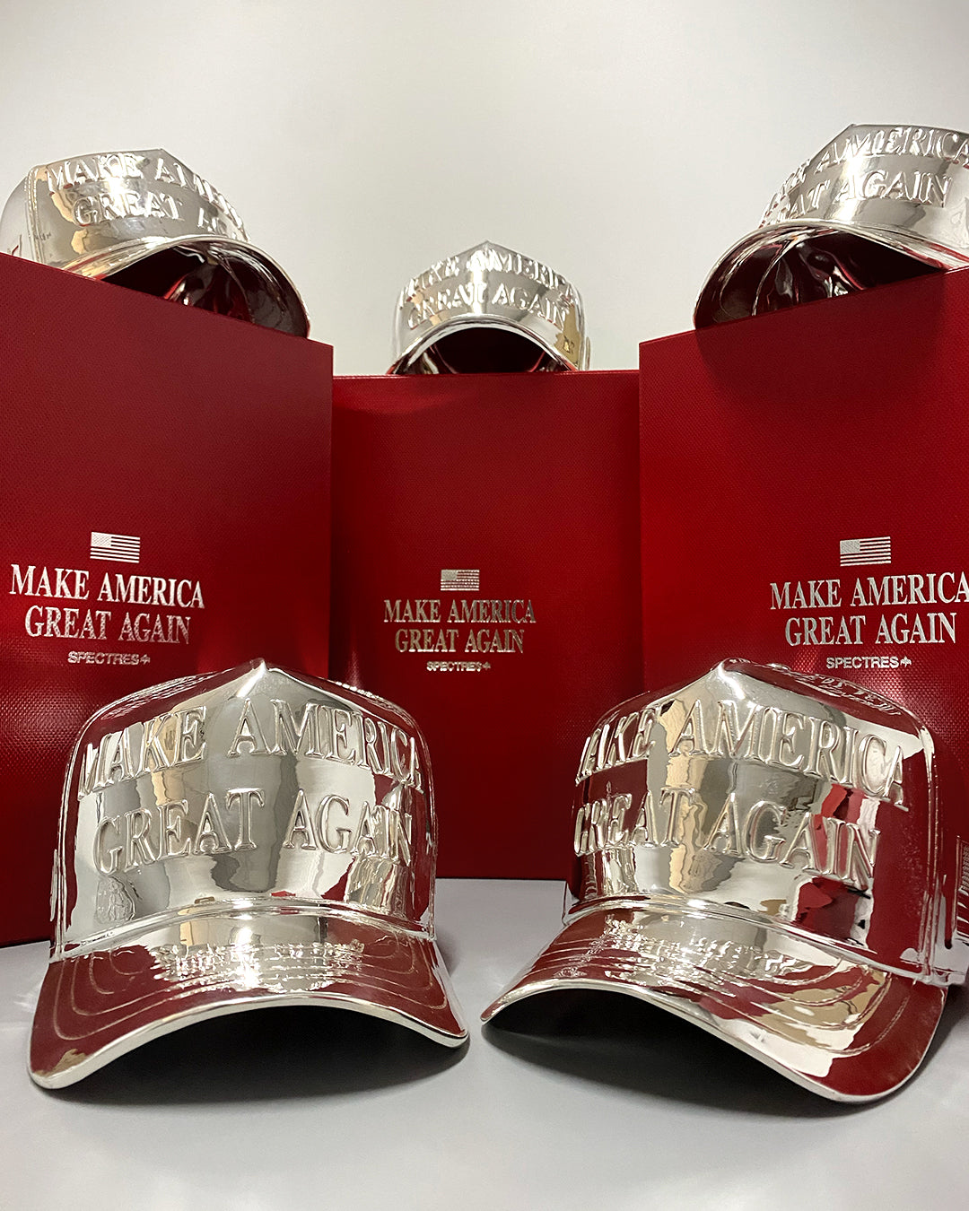 MAGA Hat Pure Silver Sculpture