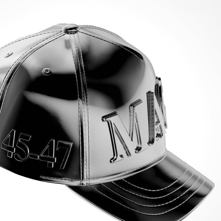 image of the maga hat 2 oz pure silver sculpture