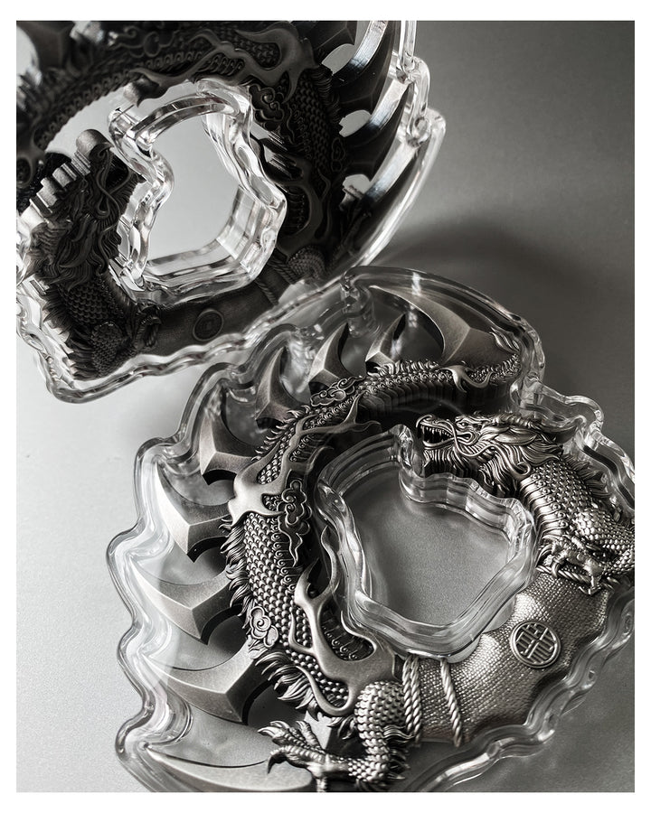 image of the dragon claw knife 5 oz silver coin