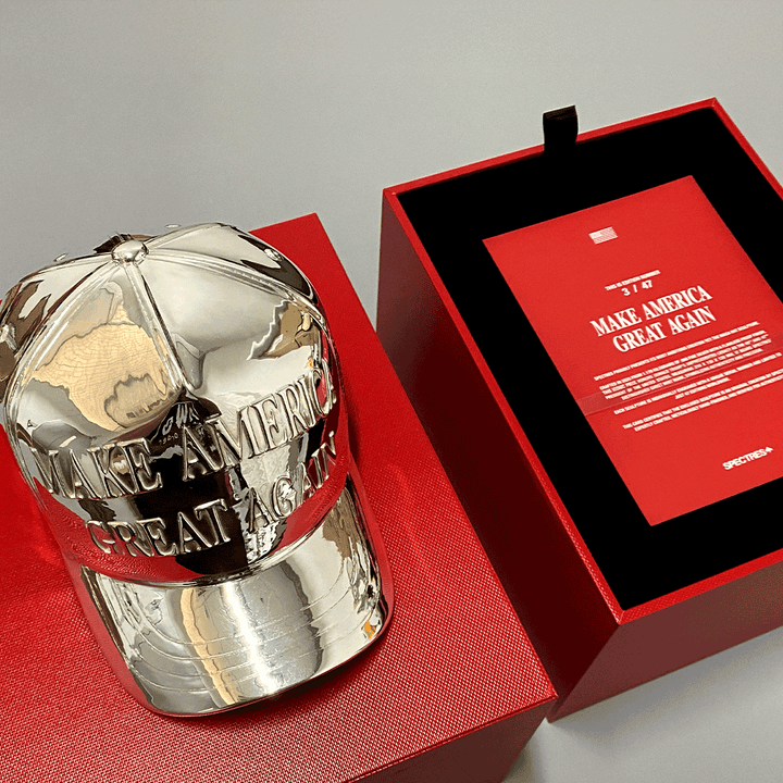 MAGA Hat 1.178 kg Pure Silver Sculpture