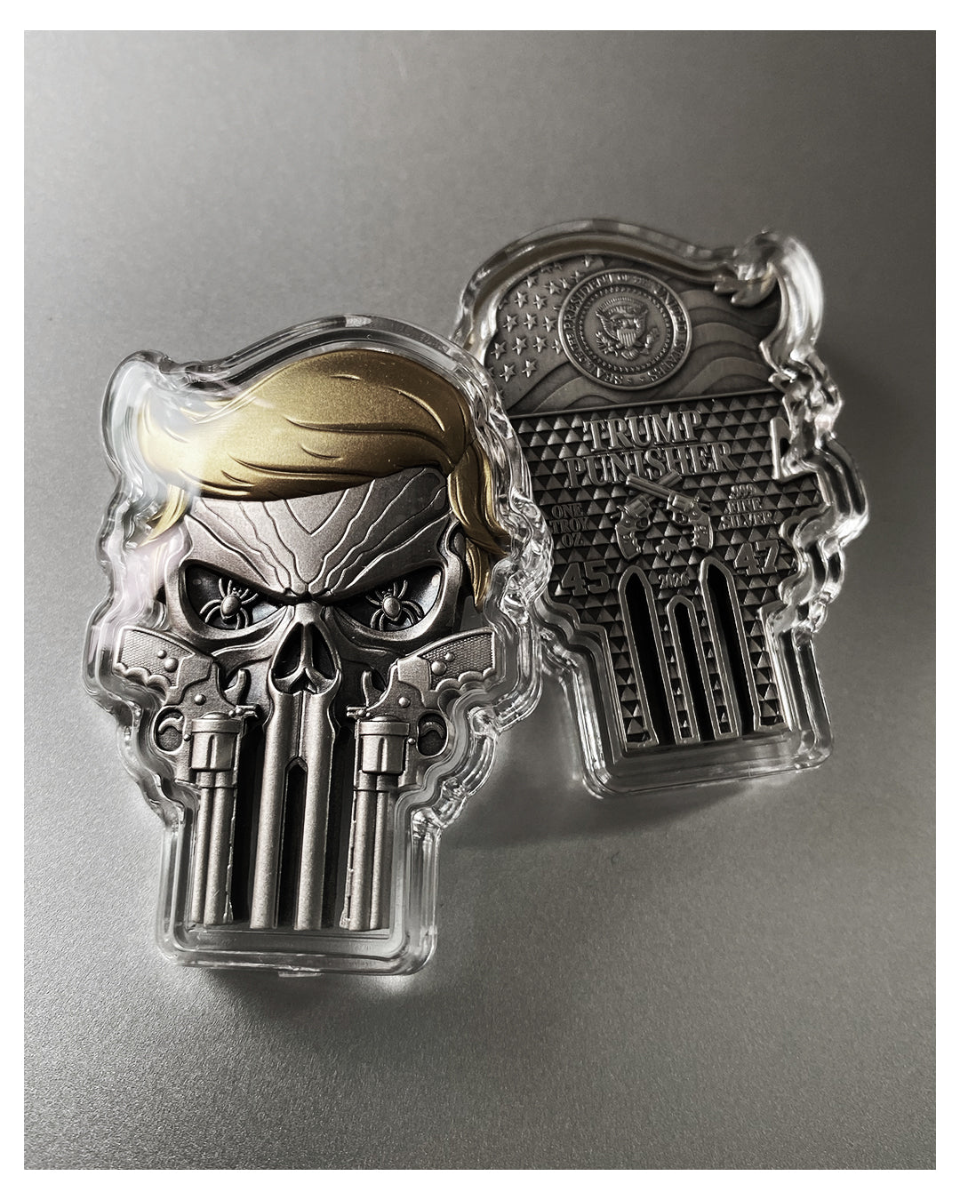 image of the trump punisher 1 oz silver collectible