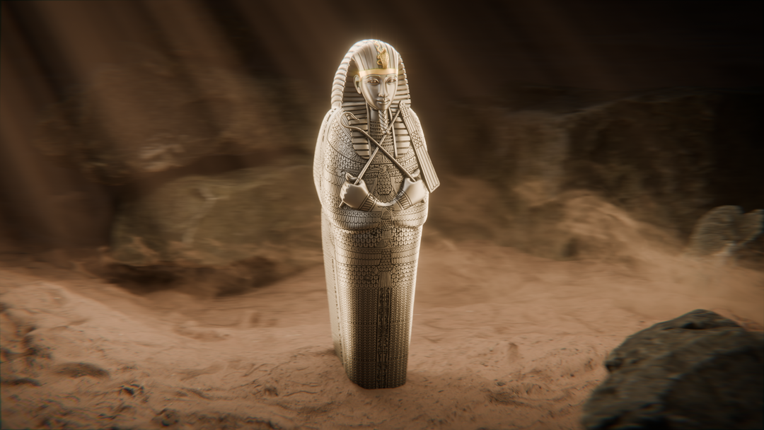 image of The Silver Coffin of King Psusennes I 5 oz Pure Silver Coin