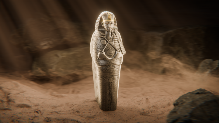image of The Silver Coffin of King Psusennes I 5 oz Pure Silver Coin