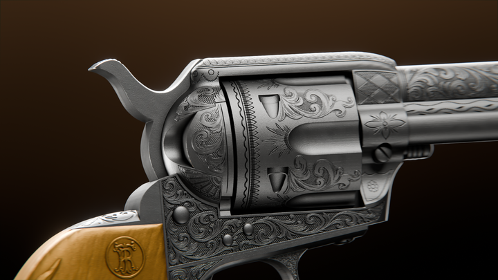 image of the Theodore Roosevelt's Bull Moose Revolver 2 oz Silver Coin