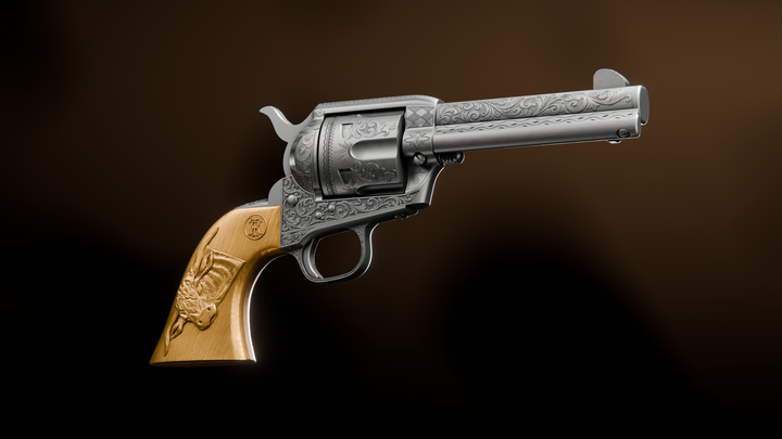 image of the Theodore Roosevelt's Bull Moose Revolver 2 oz Silver Coin