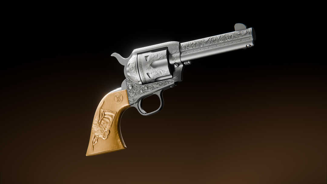 image of the Theodore Roosevelt's Bull Moose Revolver 2 oz Silver Coin