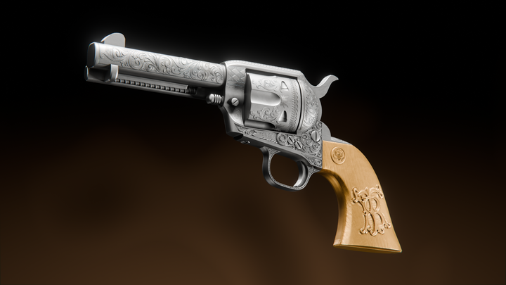 image of the Theodore Roosevelt's Bull Moose Revolver 2 oz Silver Coin