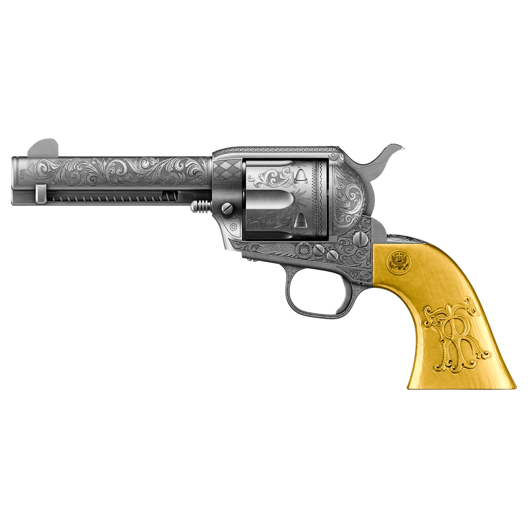 image of the Theodore Roosevelt's Bull Moose Revolver 2 oz Silver Coin