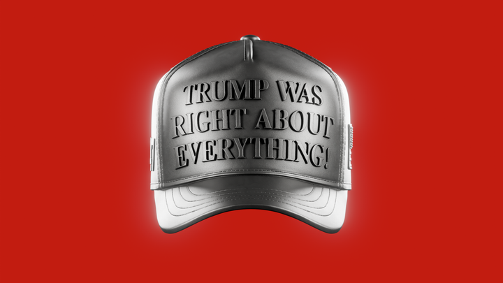 Trump Was Right About Everything Hat 1 oz Pure Silver Collectible