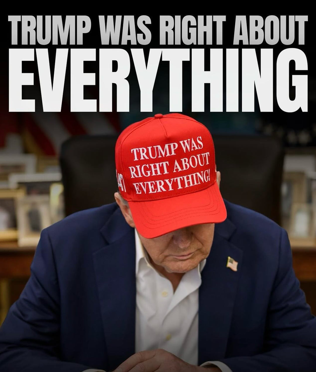 Trump Was Right About Everything Hat 1 oz Pure Silver Collectible