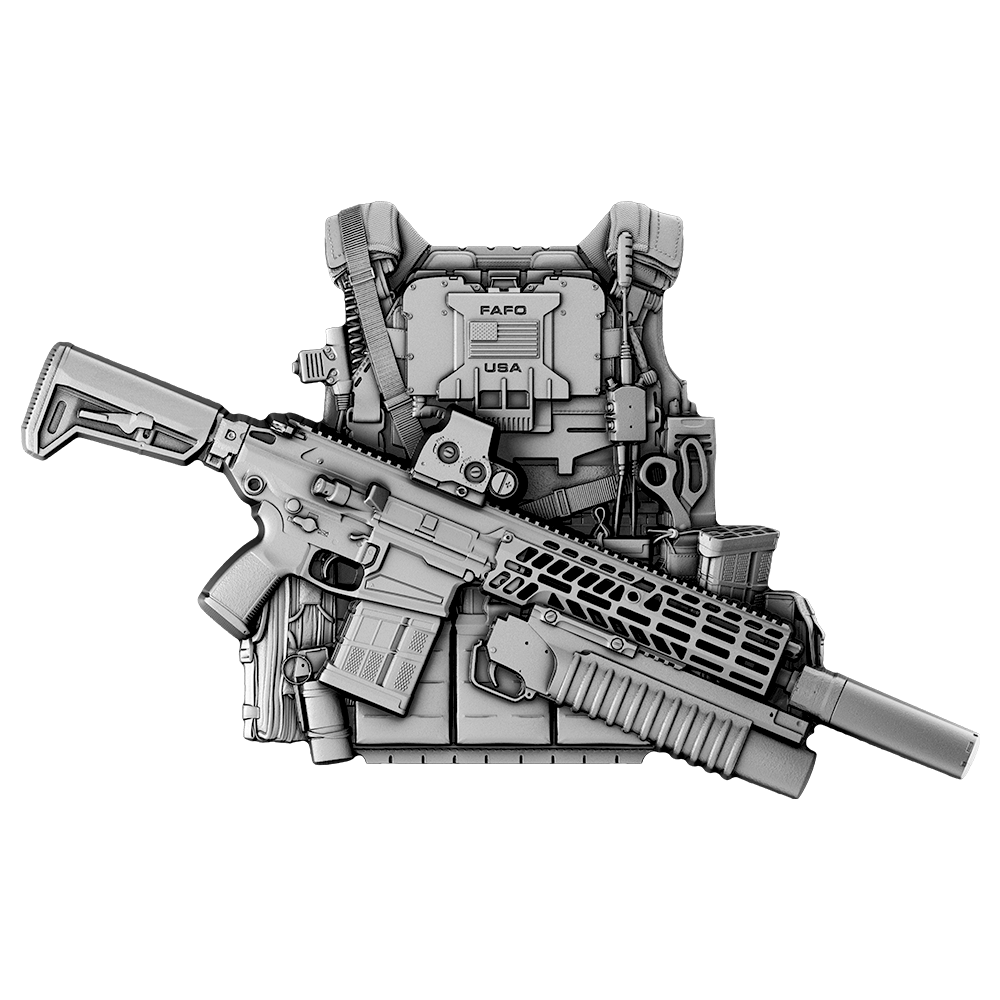 image of the usa bulletproof vest 2 oz silver collectible