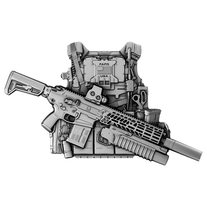 image of the usa bulletproof vest 2 oz silver collectible