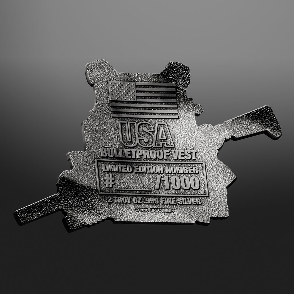 image of the usa bulletproof vest 2 oz silver collectible