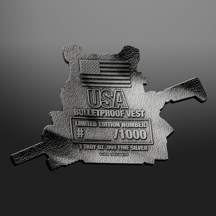 image of the usa bulletproof vest 2 oz silver collectible