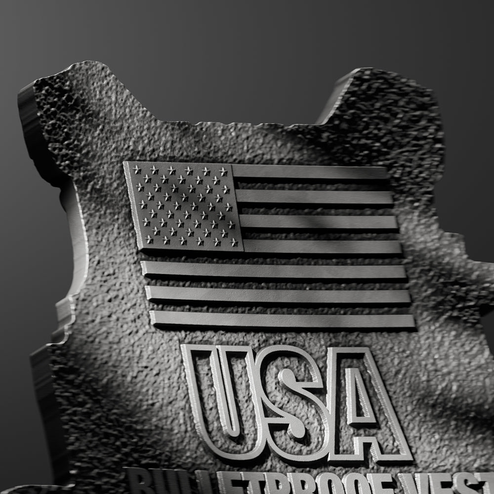 image of the usa bulletproof vest 2 oz silver collectible