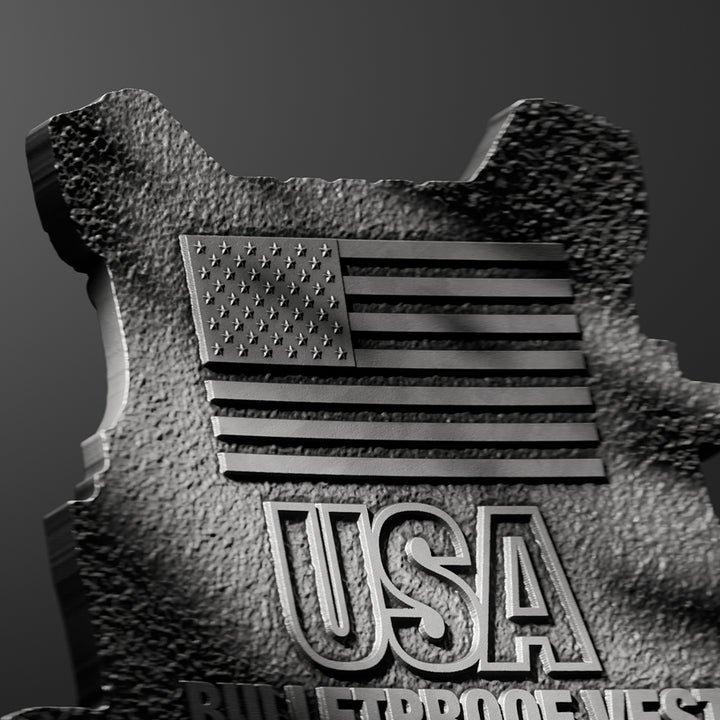 image of the usa bulletproof vest 2 oz silver collectible