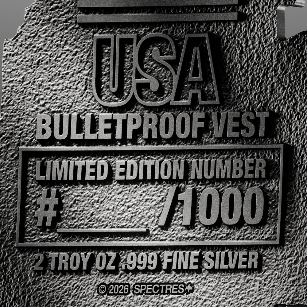 image of the usa bulletproof vest 2 oz silver collectible