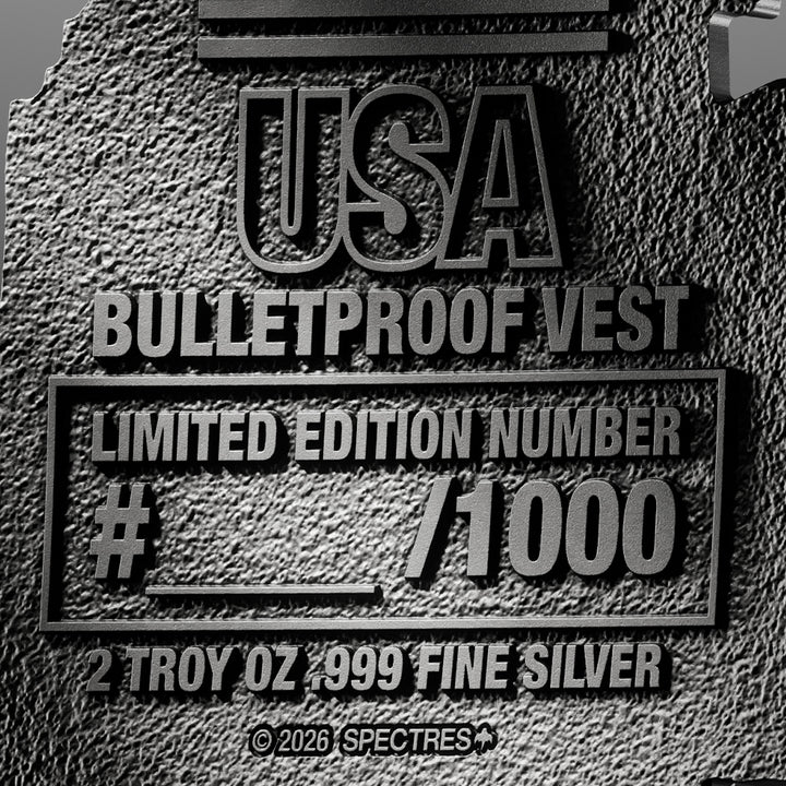 image of the usa bulletproof vest 2 oz silver collectible
