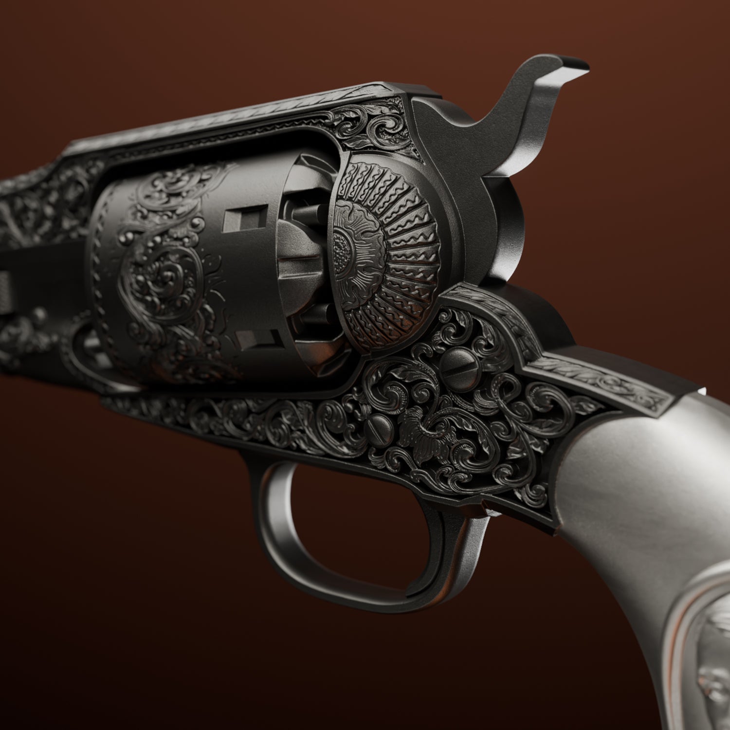 Ulysses S. Grant's Revolver 2 oz Pure Silver Coin by Spectres