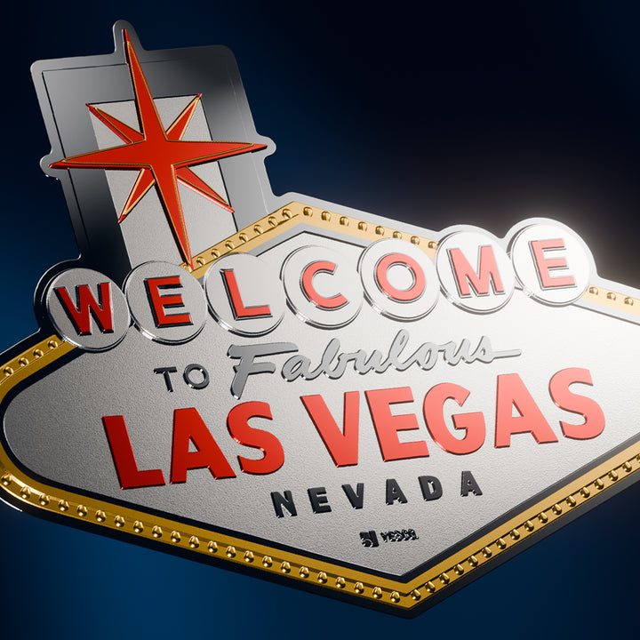 image of welcome to fabulous las vegas sign silver coin