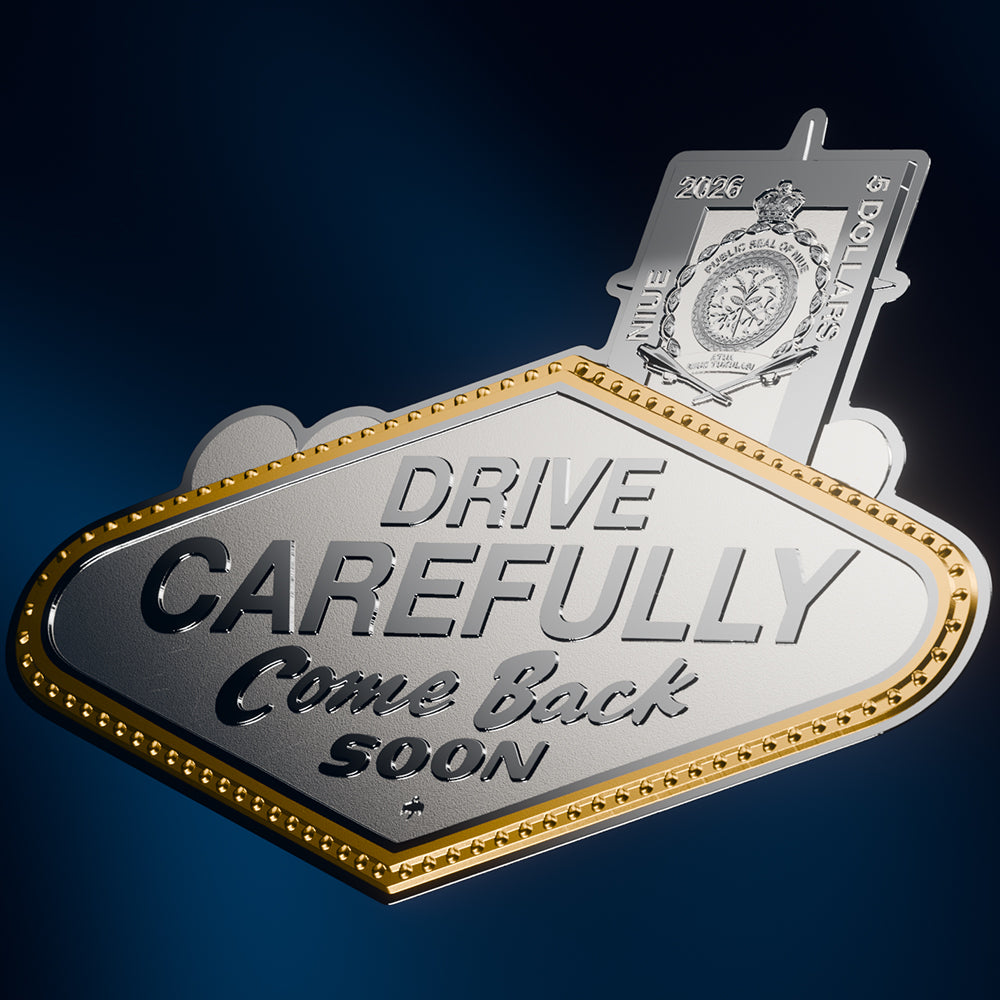 image of welcome to fabulous las vegas sign silver coin