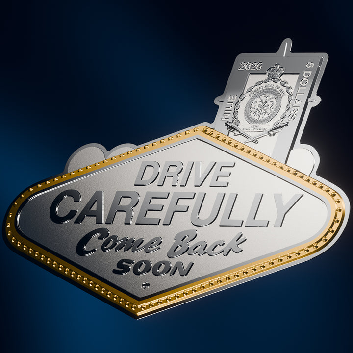 image of welcome to fabulous las vegas sign silver coin
