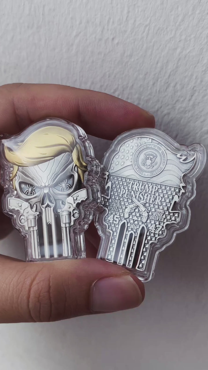 video of the trump punisher 1 oz silver collectible