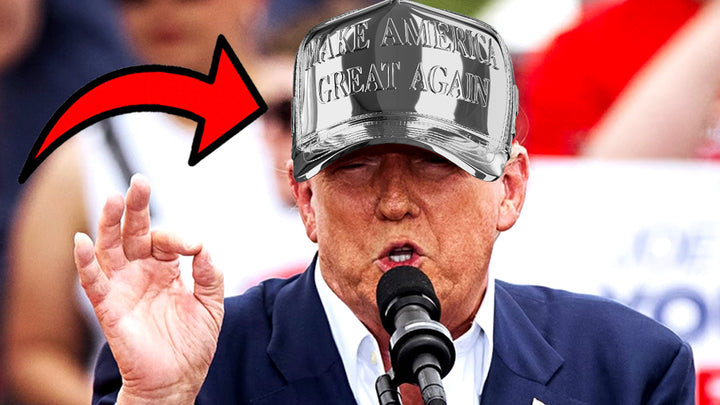 video of the maga hat pure silver sculpture