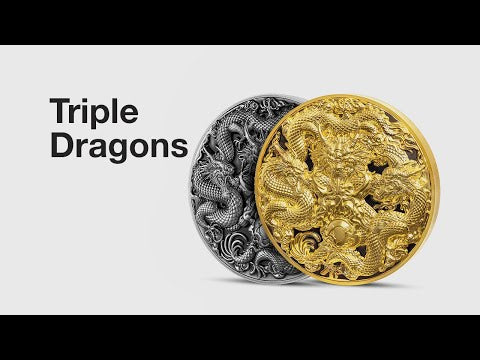 Triple Dragons 5 oz Silver Coin