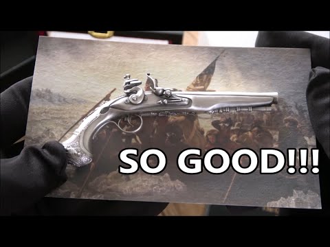 George Washington's Flintlock Pistol 2 oz Pure Silver Coin