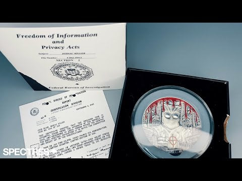 packaging unboxing video of the zodiac killer silver coin