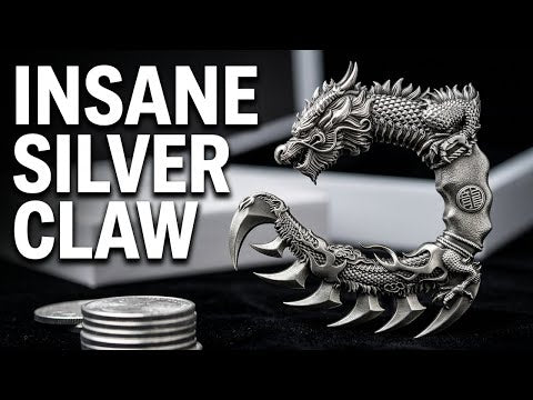 Dragon Claw Knife 5 oz Pure Silver Coin