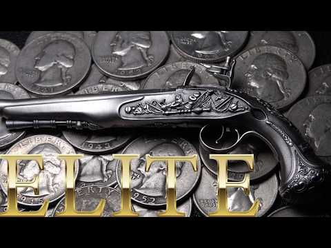George Washington's Flintlock Pistol 2 oz Pure Silver Coin