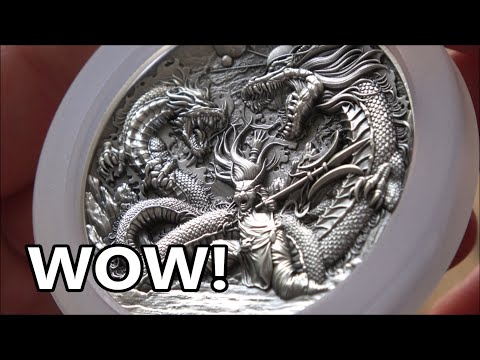 video of a product review of the chinese god of fire zhu rong silver coin