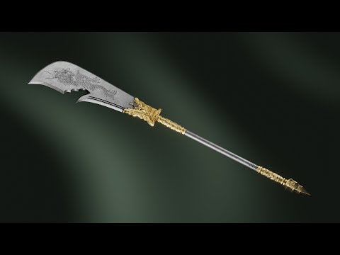 promotional video of the guan yu green dragon crescent blade silver coin