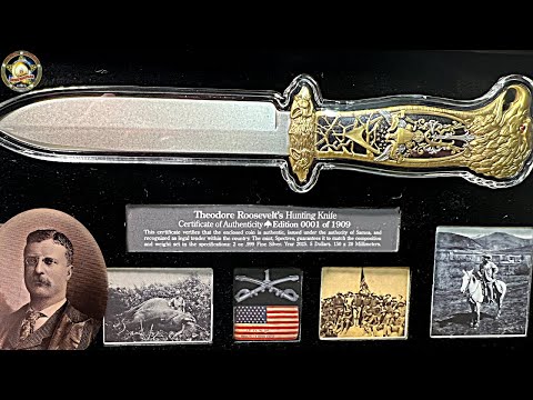 video review on the theodore roosevelt's hunting knife silver coin